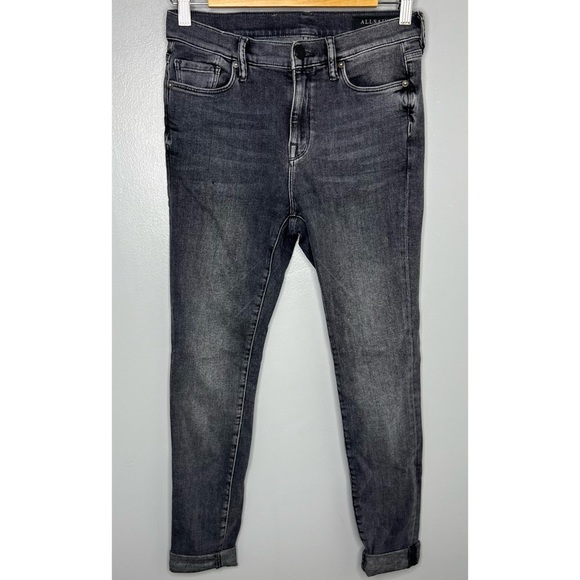 ALL SAINTS Gray Eve Skinny Denim Jeans - Picture 2 of 8